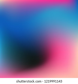 Colorful abstract vector. Blurred colorful gradient background. Multicolor blurry blend. Holographic illustration. Smooth mesh texture. Beautiful natural light. Blue, red, yellow soft colored vector.
