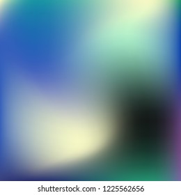 Colorful abstract vector. Blurred colorful gradient background. Multicolor blurry blend. Holographic illustration. Smooth mesh texture. Beautiful natural light. Blue, red, yellow soft colored vector.