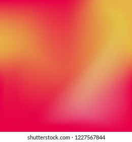 Colorful abstract vector. Blurred colorful gradient background. Multicolor blurry blend. Holographic illustration. Smooth mesh texture. Beautiful natural light. Blue, red, yellow soft colored vector.