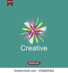colorful abstract vector design explosion concept