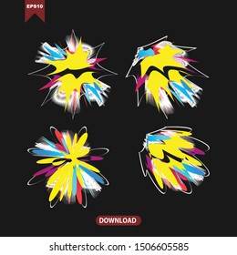 colorful abstract vector design explosion concept