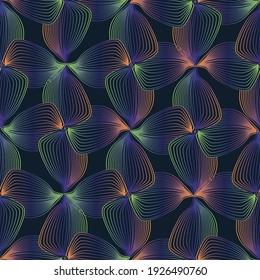 Colorful abstract vector floral ornamental seamless pattern texture