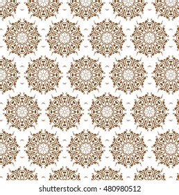 Colorful abstract vector flower pattern, illustration