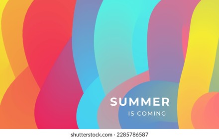 Colorful abstract vector fluid background for summer collection
