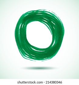Colorful abstract vector green marker stain circle