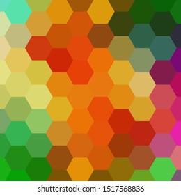 colorful abstract vector hexagon background. 