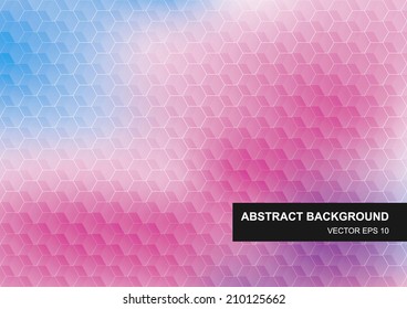 Colorful abstract vector hexagonal geometric background for use in design