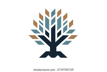 Colorido icono de Vector Abstractas Árbol moderno Logo Plantilla Diseño orgánico