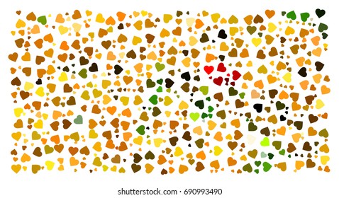 Colorful abstract vector illustration background texture made of little hearts