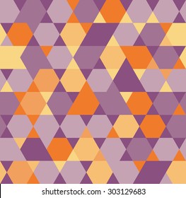 Colorful abstract vector illustration: triangular and hexagonal geometric low poly graphic background