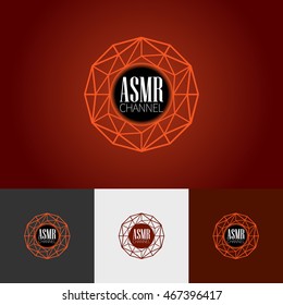 Colorful abstract vector logo or element design for ASMR channel.