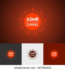 Colorful abstract vector logo or element design for ASMR channel.