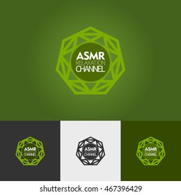 Colorful abstract vector logo or element design for ASMR channel.