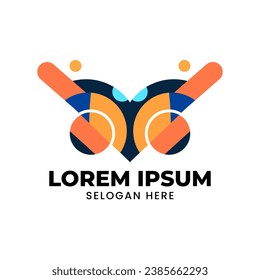 Colorful abstract vector logo template 