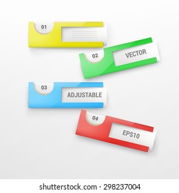 Colorful Abstract Vector Objects For Your Interactive & Contemporary Web Site Infographics