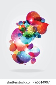 Colorful abstract vector organic shapes