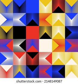 Colorful abstract vector pattern artwork made with various geometric shapes and elements. Digital graphics design for poster, cover, art, presentation, prints, fabric, wallpaper and etc.