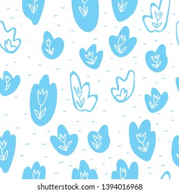 Colorful abstract vector pattern with floral motive. Creative doodle art header with different shapes and textures. Template for textile, fabric, bed linen.