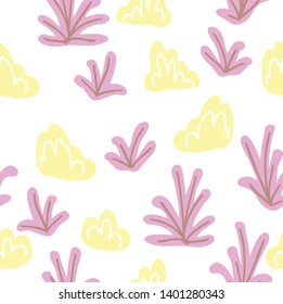 Colorful abstract vector pattern with floral motive. Creative doodle art header with different shapes and textures. Template for textile, fabric, bed linen.