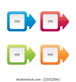 Colorful Abstract Vector Pointing Labels