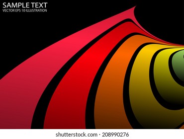 Colorful abstract vector rainbow background illustration - Abstract vector rainbow background template