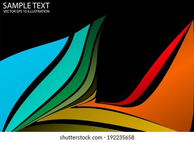 Colorful abstract vector shape illustration - Vector abstract design template illustration