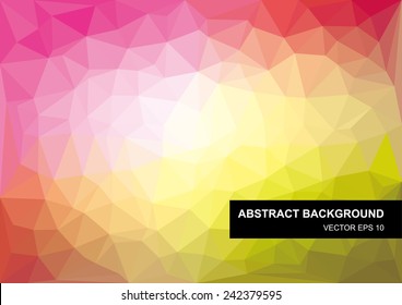 Colorful abstract vector triangle geometric background for use in design