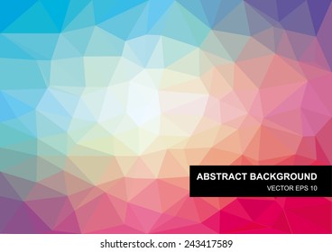 Colorful abstract vector triangle geometric background for use in design