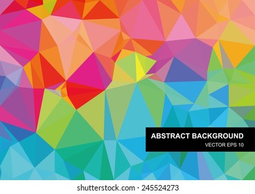 Colorful abstract vector triangle geometric background for use in design