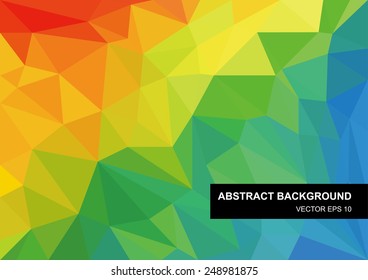 Colorful abstract vector triangle geometric background for use in design