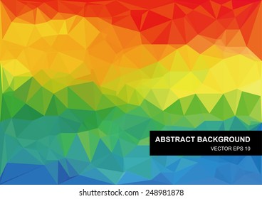 Colorful abstract vector triangle geometric background for use in design