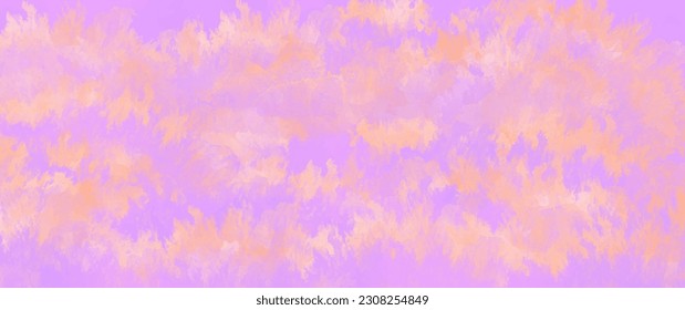 Colorful abstract vector watercolor background. Hand drawn wallpaper design for cards, flyers, poster, cover design, invitation cards. Bright color illustration for design. Purple and orange backdrop.