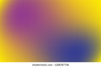 Colorful Abstract vibrant gradient background in : Yellow, Purple and blue.