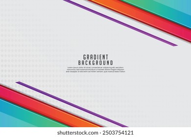 Colorful abstract wallpaper design. Gradient geometric background vector art. Abstract background banner design with gradient color and texture.