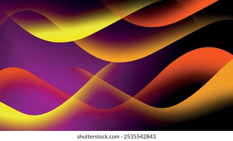 Papel de parede colorido abstrato em tons de laranja roxo. Um ótimo fundo para decorar páginas em redes sociais, cartazes, apresentações, publicidade ao ar livre e seus outros projetos. Vetor.