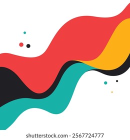 Colorful Abstract Water Fluid Liquid Wave Wavy Flowing on White Background