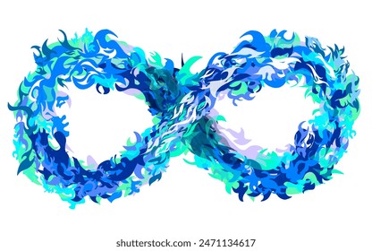 colorido abstracto infinito de agua sin fondo