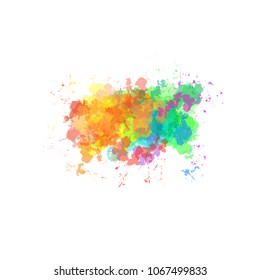 Colorful abstract watercolor background. Vector illustration