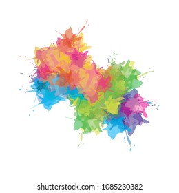 Colorful abstract watercolor background. Vector illustration