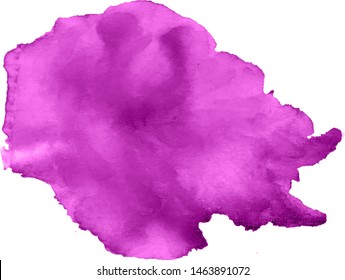 Colorful abstract watercolor stain with splashes and spatters. Modern creative background for trendy design.