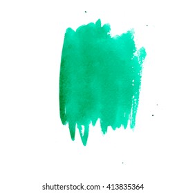 Colorful abstract watercolor stain with splashes and spatters. Modern creative background for trendy design.