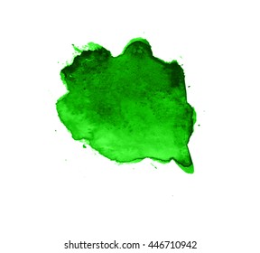 Colorful abstract watercolor stain with splashes and spatters. Modern creative background for trendy design.