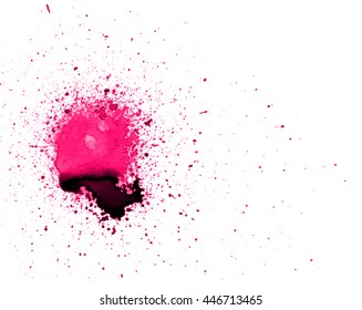 Colorful abstract watercolor stain with splashes and spatters. Modern creative background for trendy design.