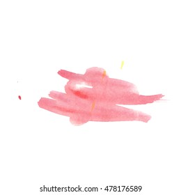 Colorful abstract watercolor stain with splashes and spatters. Modern creative background for trendy design.