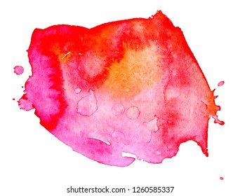 Colorful abstract watercolor texture with splashes and spatters. Modern creative watercolor background for trendy design.