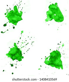 Colorful abstract watercolor texture with splashes and spatters. Modern creative watercolor background for trendy design.