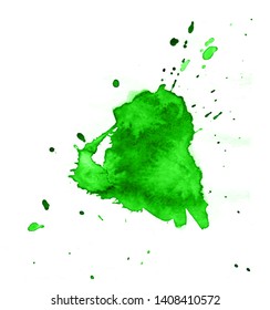 Colorful abstract watercolor texture with splashes and spatters. Modern creative watercolor background for trendy design.