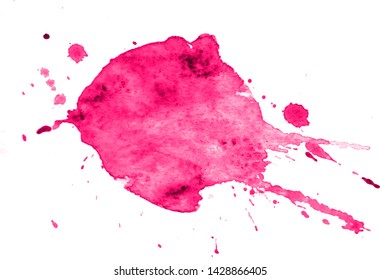 Colorful abstract watercolor texture with splashes and spatters. Modern creative watercolor background for trendy design.