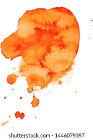 Colorful abstract watercolor texture with splashes and spatters. Modern creative watercolor background for trendy design.