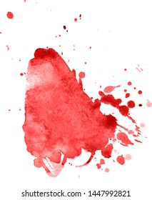 Colorful abstract watercolor texture with splashes and spatters. Modern creative watercolor background for trendy design.